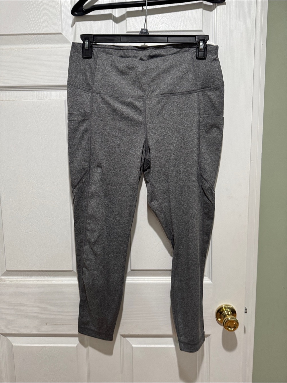 Gray high rise ankle Leggings - members mark. XXL